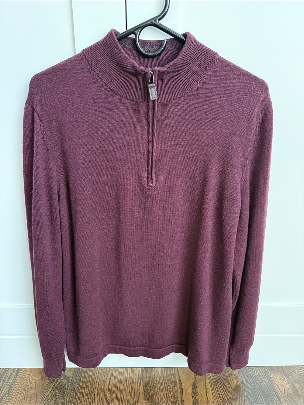 Jos. A. Bank Men's Half-Zip Sweater in Plum